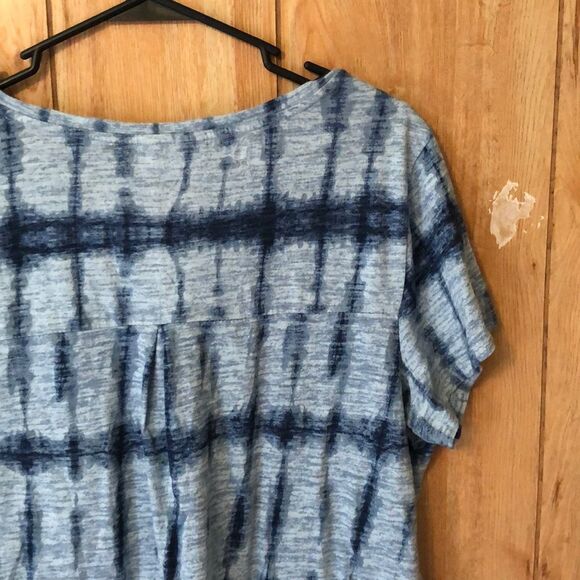 Style & Co Blue Tie Dye Plus Sized Tee Shirt 2X - Picture 9 of 12